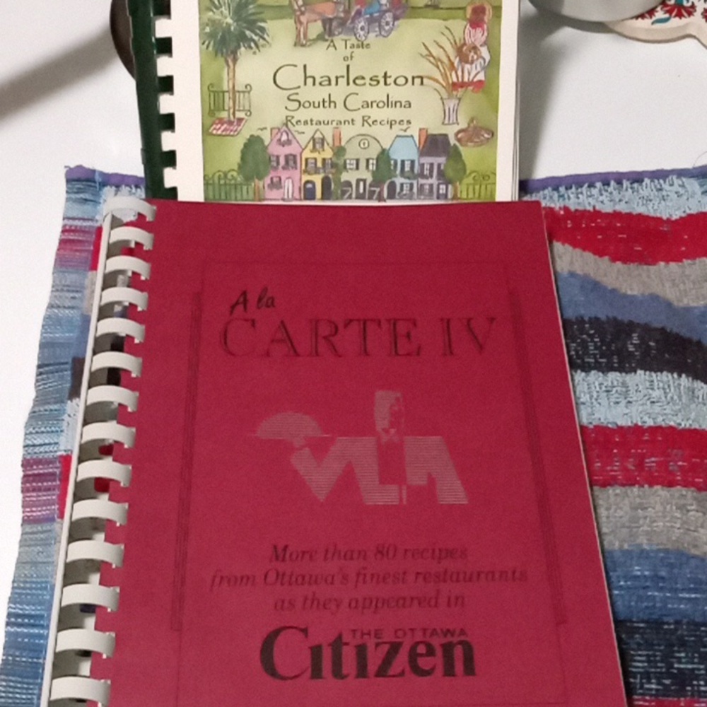 2 Unique Cookbooks- #1 From finest Restaurants in Toronto/#2 South Carolina